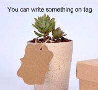 Оригинальная бирка из плотной крафт-бумаги без надписи