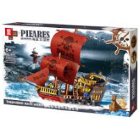 Конструктор QL1811 Піратський корабель Червоні вітрила 723 деталі