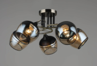 Потолочная Люстра SVLIGHT на 5 лампочек 1727/5 бронза+черный