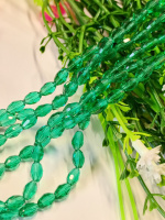 Хрусталь/ Овал/ 4×6мм/ 20 шт / бутылочный