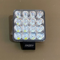 Фара-LED Квадрат 48W  80*80*20mm (3W*16) 10-30V Дальнє/Spot+ сробоскоп (MINI 48W) (1шт)