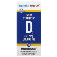 Superior Source Extra Strength D3 10,000 IU 100 швидкорозчинних таблеток