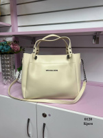 Крем - велика, стильна та вмістка сумка, легко вміщує формат А4 (0120)