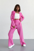 Жіночий костюм жіночий у стилі кежуал — рожевий колір, S (є розміри)