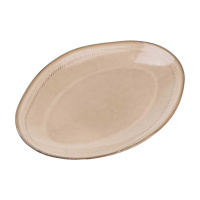 Блюдо сервірувальне керамічне 33.5*23 см у ретро стилі, бежевий