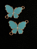 Коннектор «бабочка» В золоте. Размер - 2×1,5 см. Цвет на фото.