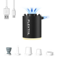 Насос-фонарь кемпинговый Flextail Tiny Pump Х, черный с вакуумными пакетами 2 шт (50х70)