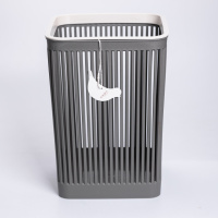 Корзина для мусора пластиковая в офис для бумаги 22×22×30 (см) корзина под мусор 8 (л) мусорное ведро Серый HP-45-9G