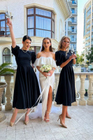 Коктейльна сукня відкрита спина 22060 Чорна