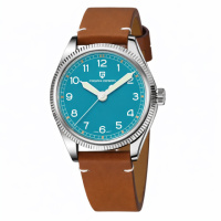 Чоловічий годинник Pagani Design PD-1765 Silver-Blue-Brown з сапфіровим склом та механізмом SEIKO VH31
