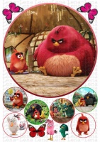 Вафельные картинки на тему: Angry birds