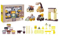 Тісто для ліплення CN 2617-1 (16) будівельний майданчик, машинки-конструктори, 6 кольорів тіста, аксесуари, наліпки, в коробці