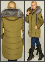 46-56 Зимняя куртка с капюшоном. женский пуховик. Теплая куртка. Пуховик с мехом