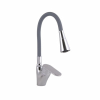 Змішувач для кухні Lidz Tani 007F3 з гнучким виливом (k40) LDTAN007F3GCR31869 Chrome/Grey