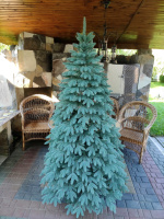Швейцарська 2.50 м. блакитна лита ялинка// Штучна ялинка з пластику / Якісна лита ялинка
