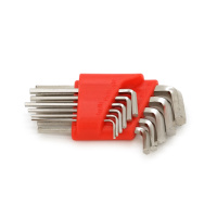 Набор шестигранных L-образных ключей 11шт (0.05, 1/16, 5/64, 3/32, 7/64, 1/8, 9/64, 5/32, 3/16. 7/32, 1/4дюйма), 108г,красный