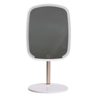 Настольное зеркало с подсветкой 23х18 см для макияжа на ножке Белое HP-10-6AW