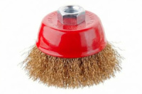 Щетка торцевая Intertool 85мм x M14 рифленая латунь (BT-1086)