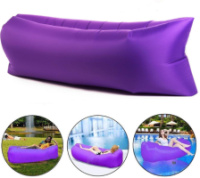 Надувний шезлонг ламзак, диван, лежак, матрац Premium GT GoodTake Фіолетовий з кишенею та чохлом 2,45 м