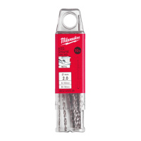 Свердло по металу HSS-G MILWAUKEE DIN340, діаметр 2,0x85х56мм, подовжене, (10шт), пластикова коробка