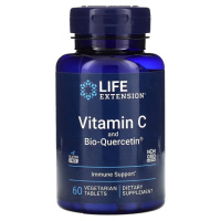 Вітамін С та біо-Кверцетин, Vitamin C and Bio-Quercetin, Life Extension, 60 вегетаріанських таблеток