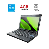 Ультрабук Lenovo ThinkPad X201 / 12.1« (1280x800) TN / Intel Core i5-560M (2 (4) ядра по 2.66 - 3.2 GHz) / 4 GB DDR3 / 120 GB SSD / Intel HD...