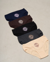 Батальні трусики бавовна — темний мікс р.2XL, 3XL, 4XL 5 шт 3XL