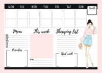 Магнітний планер А3 «Розклад на тиждень №3»