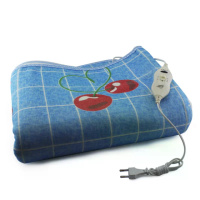 Електропростирадло Electric Blanket 150×170 см з 2 режимами підігріву, клітинка з вишнями • Електричне простирадло Electric Blanket 220 В з...