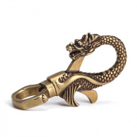 Карабін «Дракон» для ключів, художнє лиття з бронзи.