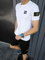 Чоловічий комплект Stone Island Футболка Шорти
