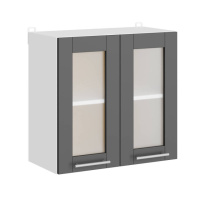 Кухонный модуль витрина Эверест Эко 600 дуб крафт белый/графит 60х30х58 см (DTM-071004)