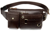 Поясна cумка чоловіча Vintage 14897 Коричнева