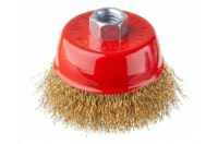 Щетка торцевая Intertool 75мм x M14 рифленая латунь (BT-1076)