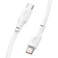 Кабель HOCO X93 Type-C to Type-C 100W, 1m, TPE, TPE connectors, White (6931474790712)