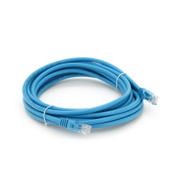 Патч-корд литой Weepda, UTP, RJ45, Cat.6, 5m, синий, Cu (медь) Q150