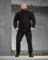 Літній еластичний тактичний костюм agony чорний НП4880