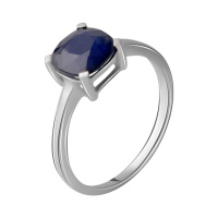 Серебряное кольцо CatalogSilver с натуральным сапфиром 2.313ct, вес изделия 2,52 гр (2061182) 17 размер