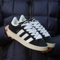 Зимові Adidas Campus Winter на хутрі  black\white