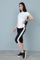 Спортивний костюм з бриджами «Dion» оптом | Норма | Розпродаж моделі Білий, 46-48