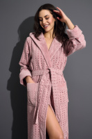 Nusa Халат жіночий з капюшоном Nusa 4285 пудра