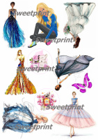 Вафельные картинки на тему: Девушки