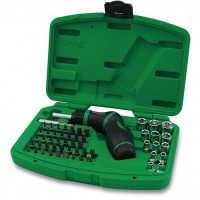 Набор торцевых головок и бит TOPTUL 1/4« с трещоточной отверткой GAAI5401