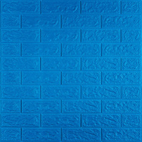 3D панель самоклеющаяся 700х770х5мм кирпич Синий (003-5) SW-00000154