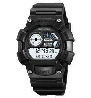 Чоловічий спортивний годинник Skmei 2403BKWT Black-White з електронним циферблатом та водонепроникністю 5 ATM