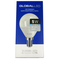 Светодиодная лампа Global 5W E14 4100k шар