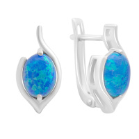 Серебряные серьги CatalogSilver с опалом 1.291ct (2170174)