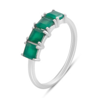 Серебряное кольцо CatalogSilver с натуральным агатом 1.35ct, вес изделия 1,91 гр (2189640) 18.5 размер