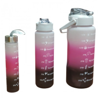 Набор спортивных бутылок для воды 3 в 1 объемом 300 мл 900 мл 2 л (52899)