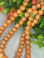 Бусины керамика/ 8 мм/ цена за 1 шт/ оранжевый